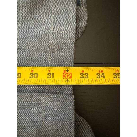 Jos A Bank Silk Wool Sport Coat Mens 42L Herringbone Windowpane Jacket Blazer - Picture 15 of 16